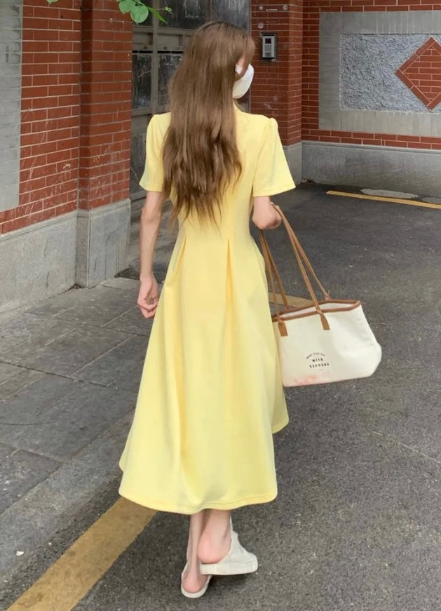 Bella Yellow Midi Dress