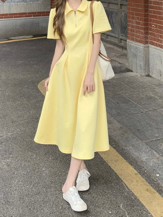 Bella Yellow Midi Dress