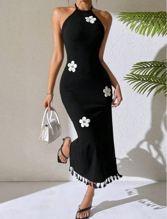 Applique Bodycon Dress