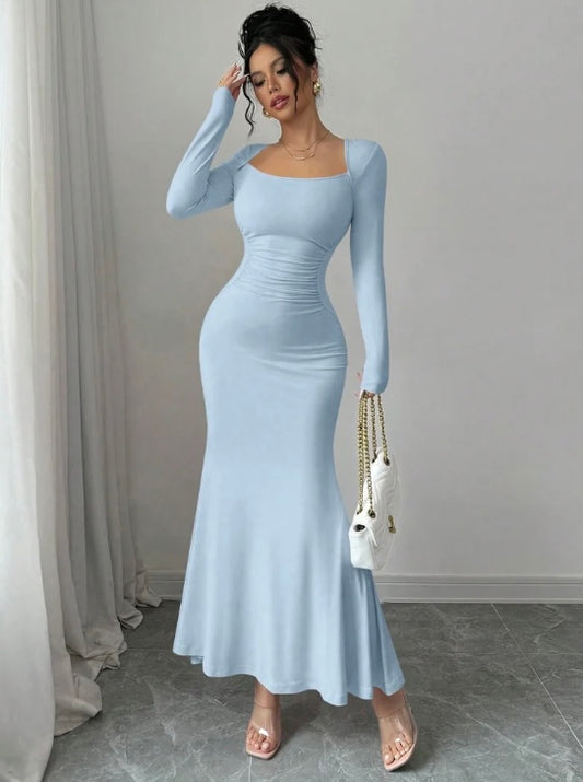 Baby Blue Fishtail Dress